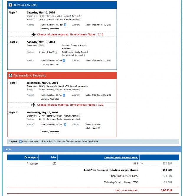 Barcelona >> Delhi -- vlastiti prijevoz -- Kathmandu >> Barcelona