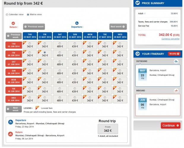 Barcelona >> Mumbai >> Barcelona