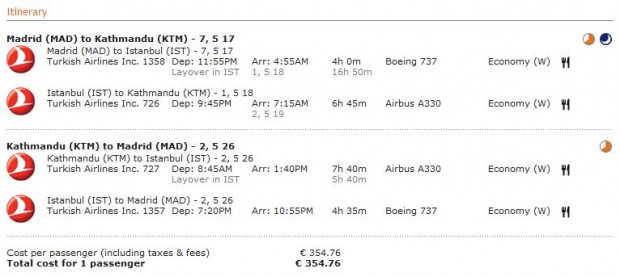 Madrid >> Kathmandu >> Madrid