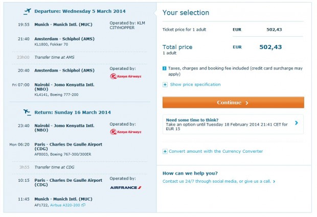 Minhen >> Amsterdam >> Nairobi >> Pariz >> Minhen