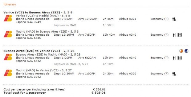 Venecija >> Madrid >> Buenos Aires >> Madrid >> Venecija