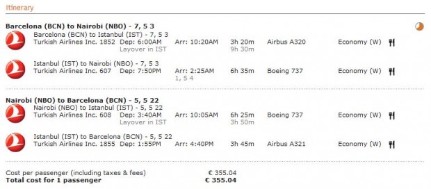 Barcelona >> Nairobi >> Barcelona