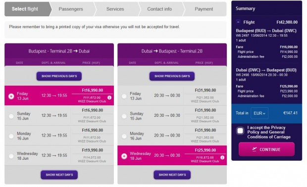 Budimpešta >> Dubai >> Budimpešta