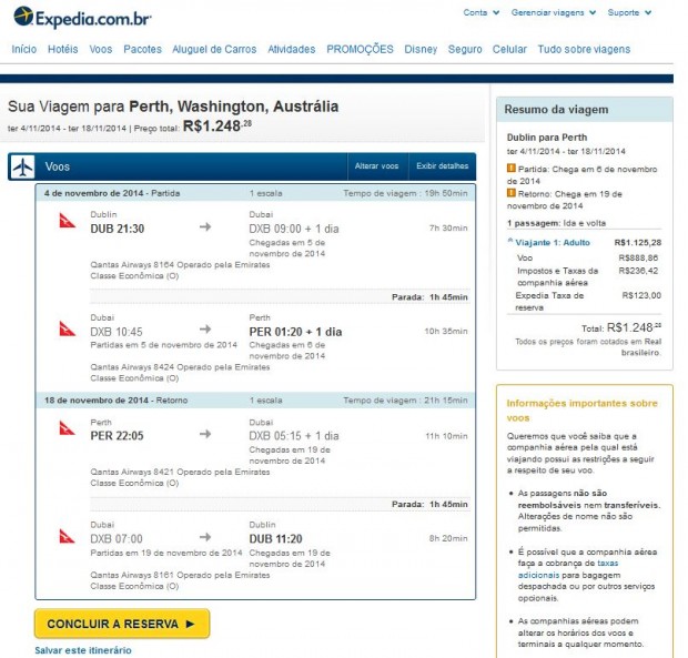 Dublin >> Perth >> Dublin