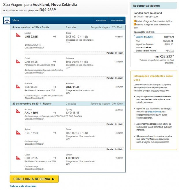 London >> Auckland >> London