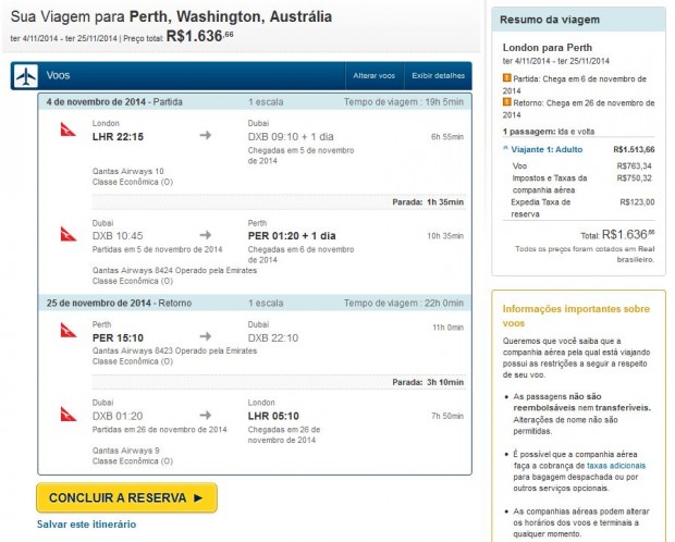 London >> Perth >> London