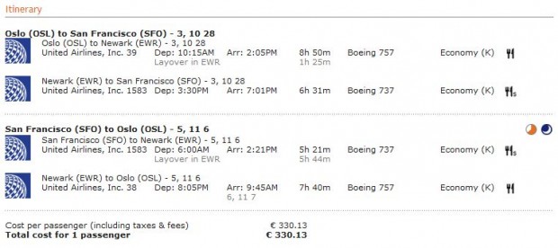 Oslo >> San Francisco >> Oslo