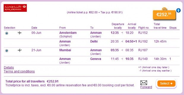 Amsterdam >> Delhi -- Mumbai >> Ženeva