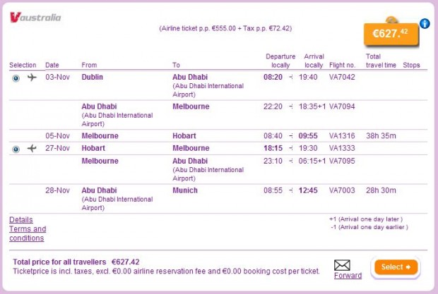 Dublin >> Hobart >> Minhen