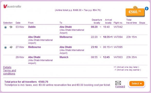 Dublin >> Melbourne >> Minhen