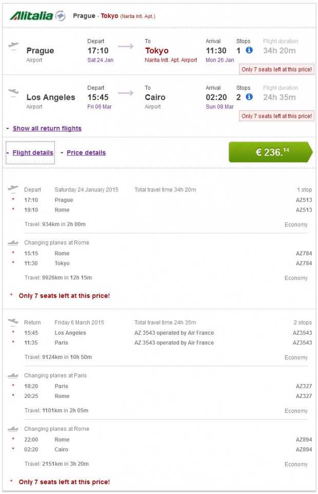 Prag >> Tokyo + Los Angeles >> Cairo