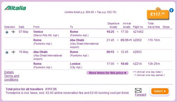 Venecija >> Abu Dhabi >> London