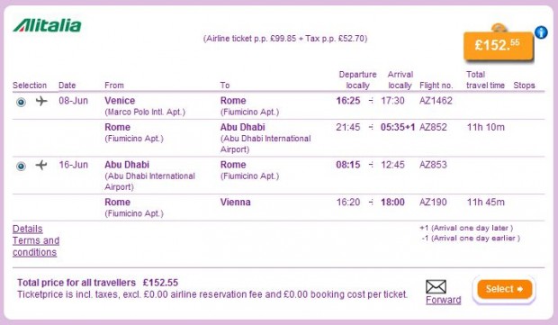 Venecija >> Abu Dhabi >> Beč