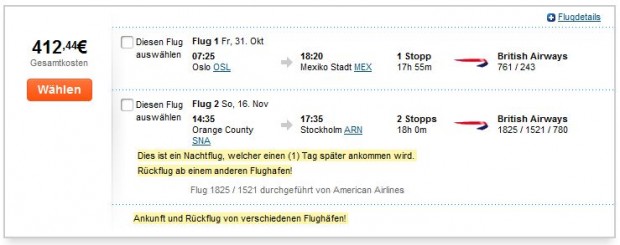 Oslo >> Mexico City -- Santa Ana (Los Angeles) >> Stockholm