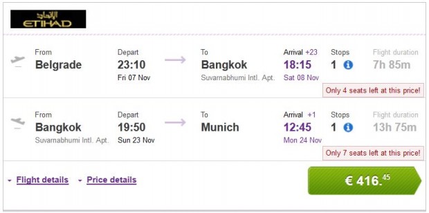 Beograd >> Bangkok >> Minhen