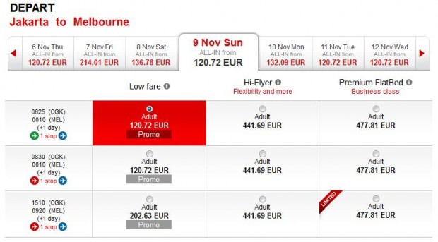 Jakarta >> Melbourne