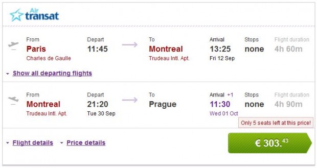 Pariz >> Montreal >> Prag