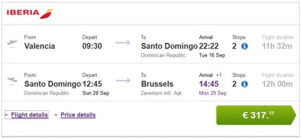 Valencia, Malaga, Bilbao >> Santo Domingo >> Brisel