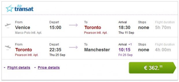 Venecija >> Toronto >> Manchester