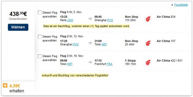 Pariz >> Šangaj >> Tokio >> Frankfurt