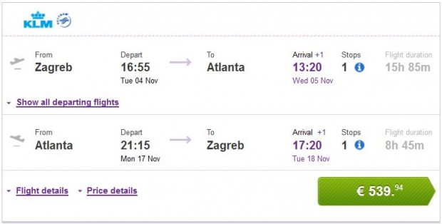 Zagreb >> Atlanta >> Zagreb