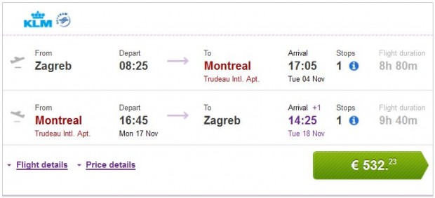 Zagreb >> Montreal >> Zagreb