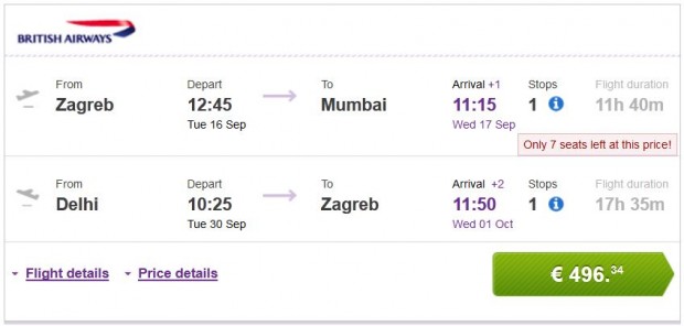 Zagreb >> Mumbai -- Delhi >> Zagreb