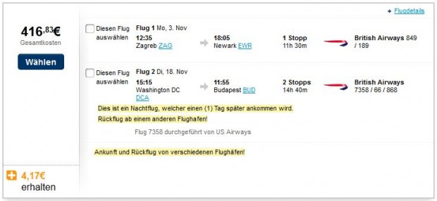 Zagreb >> New York -- Washington DC >> Budimpešta