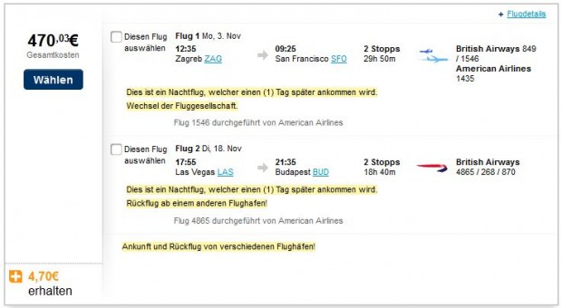 Zagreb >> San Francisco -- Las Vegas >> Budimpešta