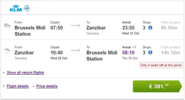 Brisel Midi stanica >> Zanzibar >> Brisel Midi stanica