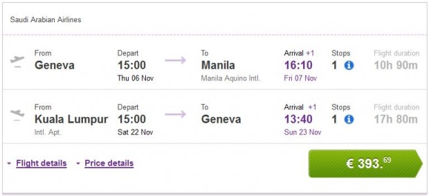 Ženeva >> Manila -- Kuala Lumpur >> Ženeva