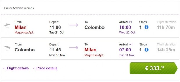 Milano >> Colombo >> Milano