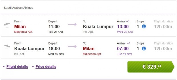 Milano >> Kuala Lumpur >> Milano