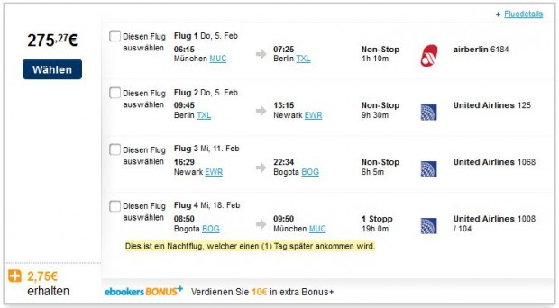Minhen >> New York >> Bogota >> Minhen