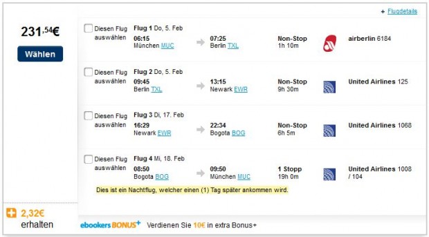 Minhen >> New York >> Bogota >> Minhen (Bogota samo 1 dan)
