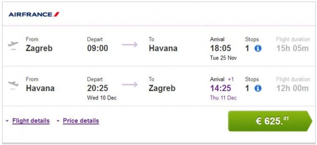 Zagreb >> Havana >> Zagreb