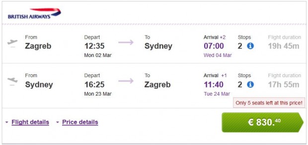 Zagreb >> Sydney >> Zagreb