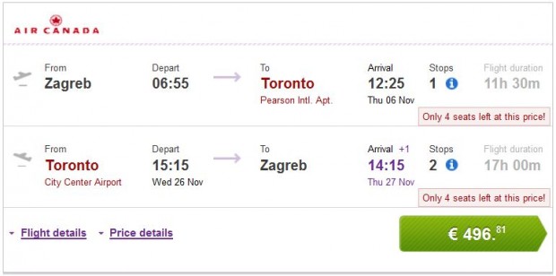 Zagreb >> Toronto >> Zagreb