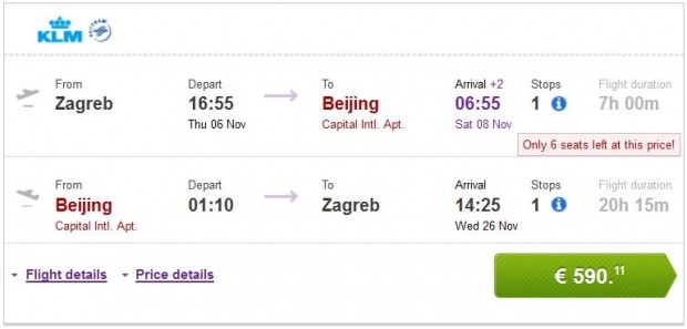 Zagreb >> Peking >> Zagreb