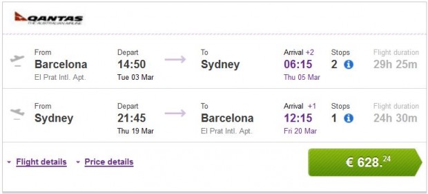 Barcelona >> Sydney >> Barcelona