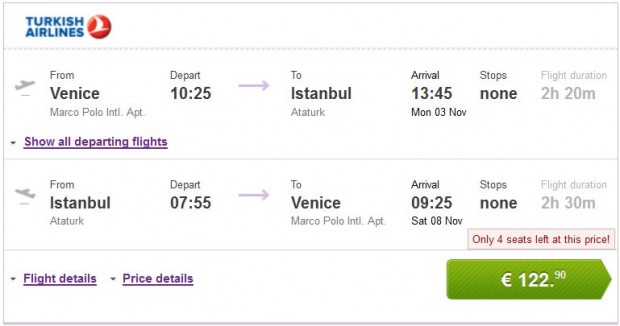Venecija >> Istanbul >> Venecija (Turkish Airlines)