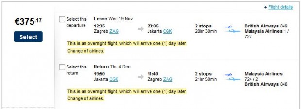 Zagreb >> Jakarta >> Zagreb