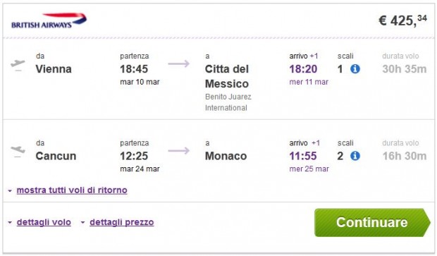 Beč >> Mexico City -- Cancun >> Minhen