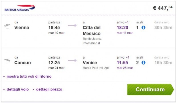 Beč >> Mexico City -- Cancun >> Venecija