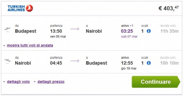 Budimpešta >> Nairobi >> Budimpešta