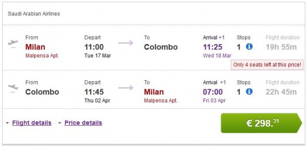 Milano >> Colombo >> Milano