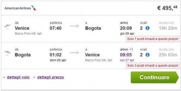 Venecija >> Bogota >> Venecija