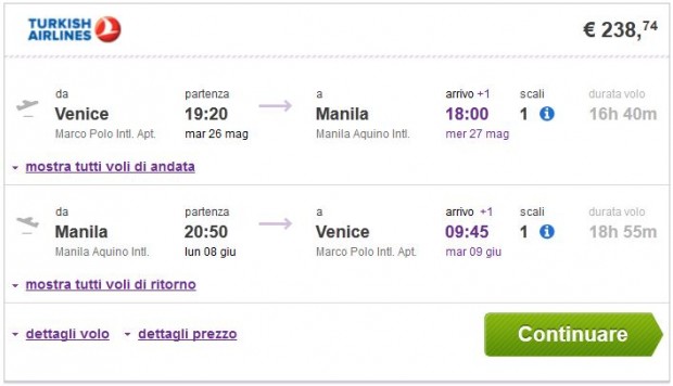 Venecija >> Manila >> Venecija