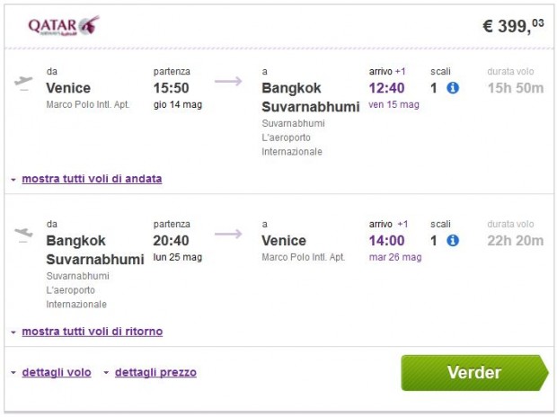 Venecija >> Bangkok >> Venecija