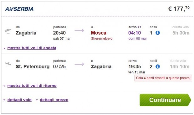 Zagreb >> Moskva -- St. Petersburg >> Zagreb